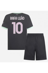 Fotbalové Dres AC Milan Rafael Leao #10 Dětské Třetí Oblečení 2024-25 Krátký Rukáv (+ trenýrky)